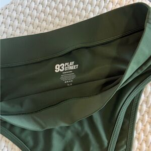 High-Waist Chloe Olive Green Bikini Bottoms